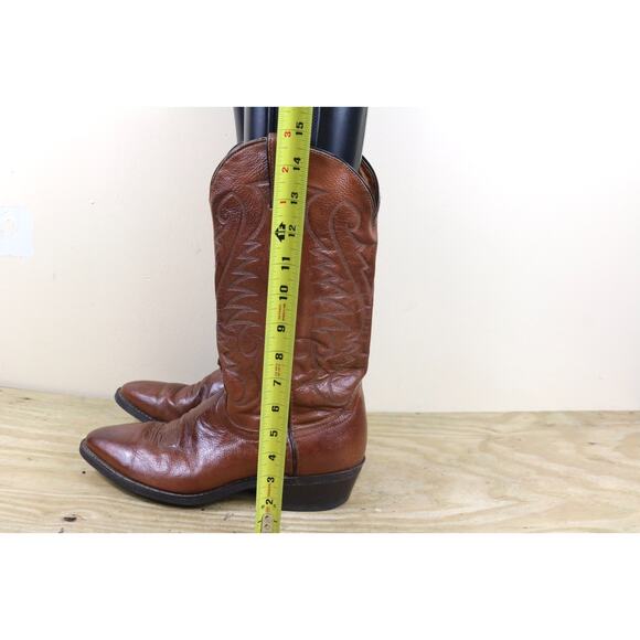 Laredo Boots Mens 9.5EE Brown Leather Performance Cowboy Boots Western Pull On main image 9